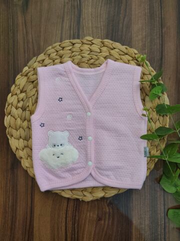 Tonton Bebe Pembe Kız Yelek 0-1 Ay