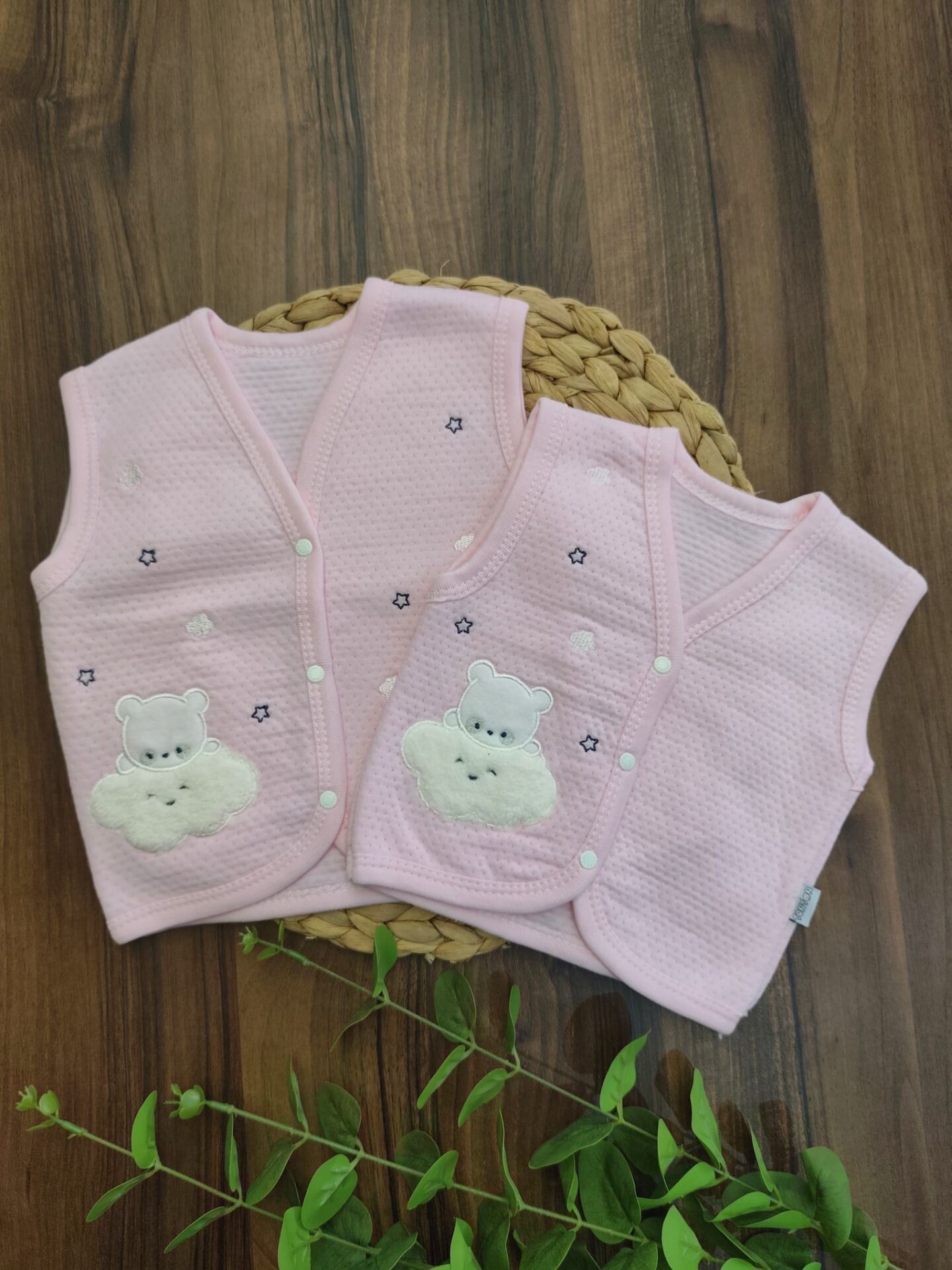 Tonton Bebe Pembe Kız Yelek 6-9 Ay