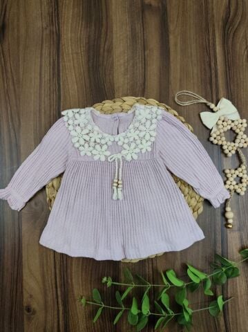 Minizeyn İşlemeli 5 Parça Kız Takım Yenidoğan