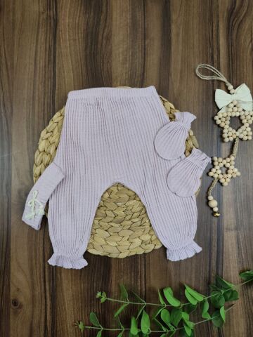 Minizeyn İşlemeli 5 Parça Kız Takım Yenidoğan