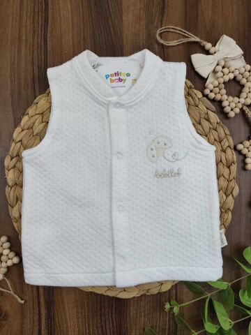 Bebitof Uğur Böceği Nakışlı BeBe Yelek 3-6 Ay
