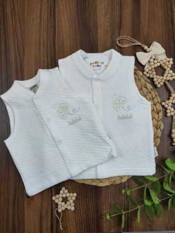 Bebitof Uğur Böceği Nakışlı BeBe Yelek 3-6 Ay