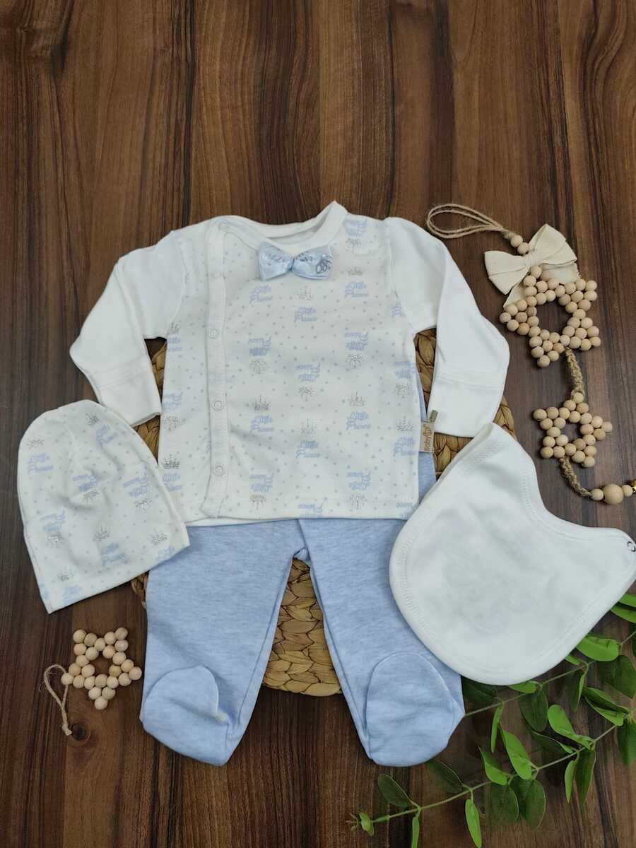 Babyim Erkek Dörtlü Zıbın Takım Yenidoğan