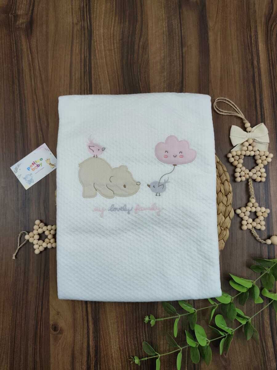 Bebitof Kutup Ayılı Kapitone Battaniye Erkek Bebek