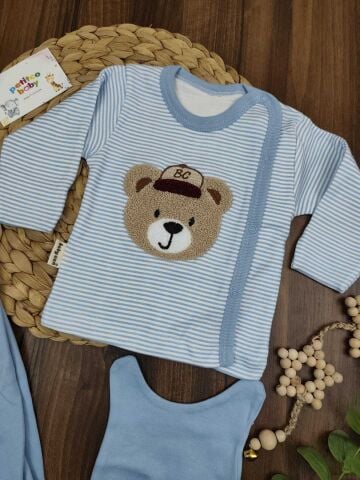Babycan 3 LÜ Erkek Bebek   Zıbın Takım