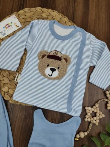 Babycan 3 LÜ Erkek Bebek   Zıbın Takım