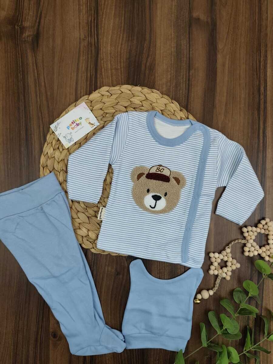 Babycan 3 LÜ Erkek Bebek   Zıbın Takım