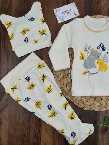 Babycan 3 Lü Bebek Zıbın Takım