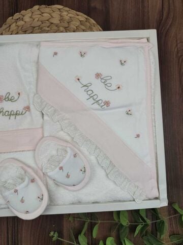 Gaye Bebe Kız Bornoz Set