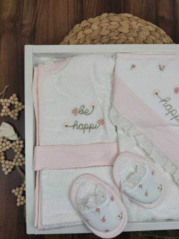 Gaye Bebe Kız Bornoz Set
