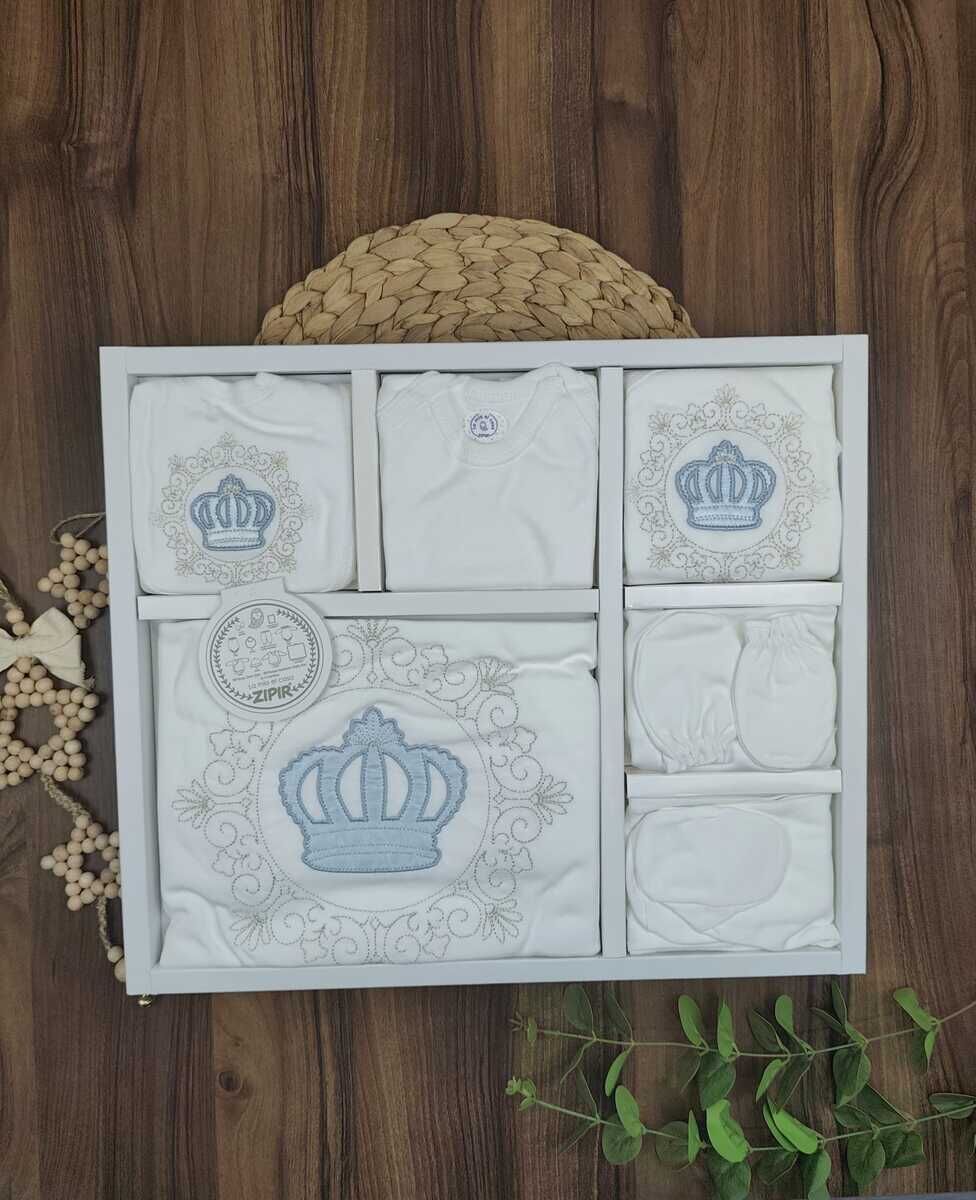 Zıpır Taçlı 10 Parça Erkek  Zıbın Set