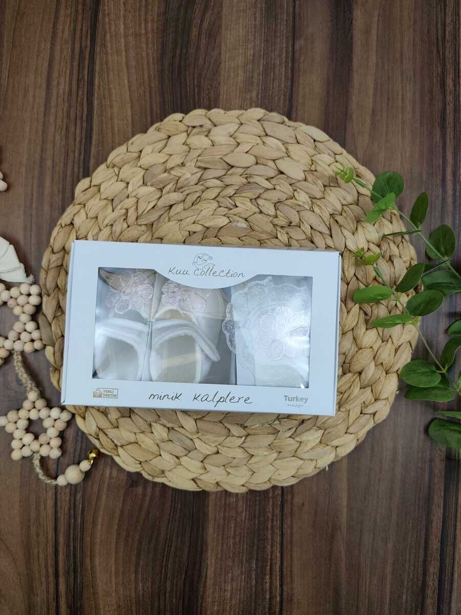 KUU 2 Parça Bebe Patik Bandana