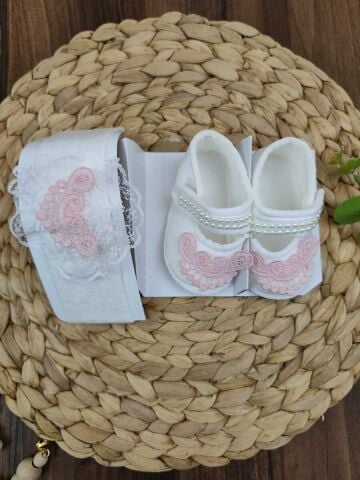 KUU 2 Parça Bebe Patik Bandana