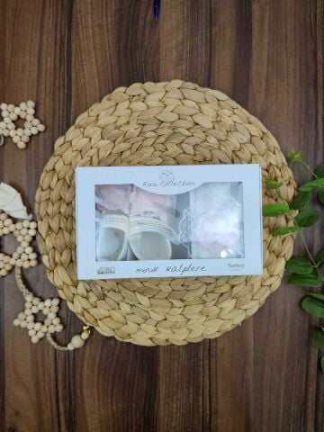 KUU 2 Parça Bebe Patik Bandana