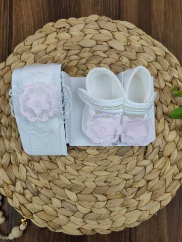 KUU 2 Parça Bebe Patik Bandana