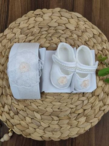 KUU 2 Parça Bebe Patik Bandana