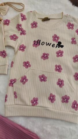 Cluppolo Flower Yazılı  Kız Takım 9 Ay