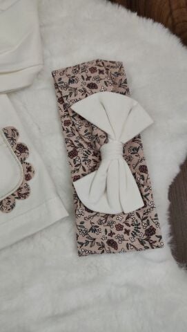 Deco Bandanalı Cepli Taytlı Kız Takım 6-9 Ay