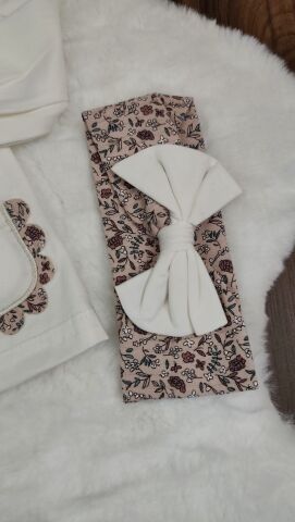 Deco Bandanalı Cepli Taytlı Kız Takım 9 - 12  Ay