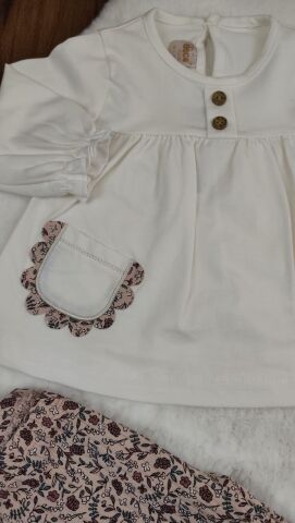 Deco Bandanalı Cepli Taytlı Kız Takım 2 Yaş