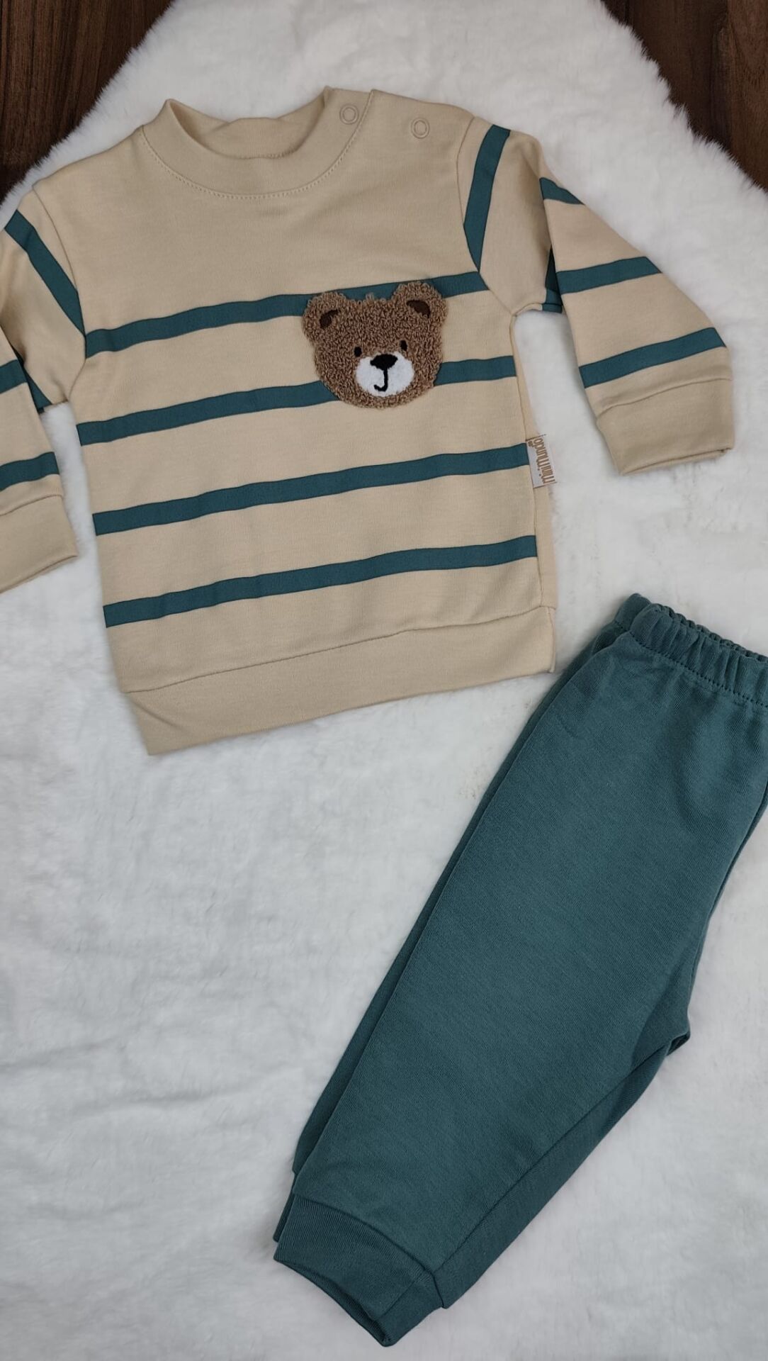 Minimundo Nakışlı Baskılı Erkek Yeşil Takım 9 Ay