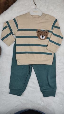 Minimundo Nakışlı Baskılı Erkek Yeşil Takım 9 Ay