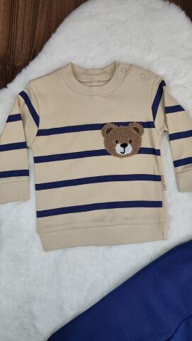 Minimundo Nakışlı Baskılı Erkek Lacivert  Takım 1 Yaş