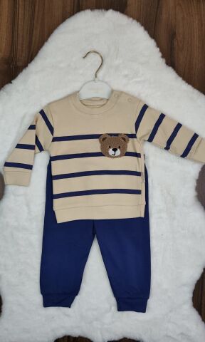 Minimundo Nakışlı Baskılı Erkek Lacivert  Takım 1 Yaş